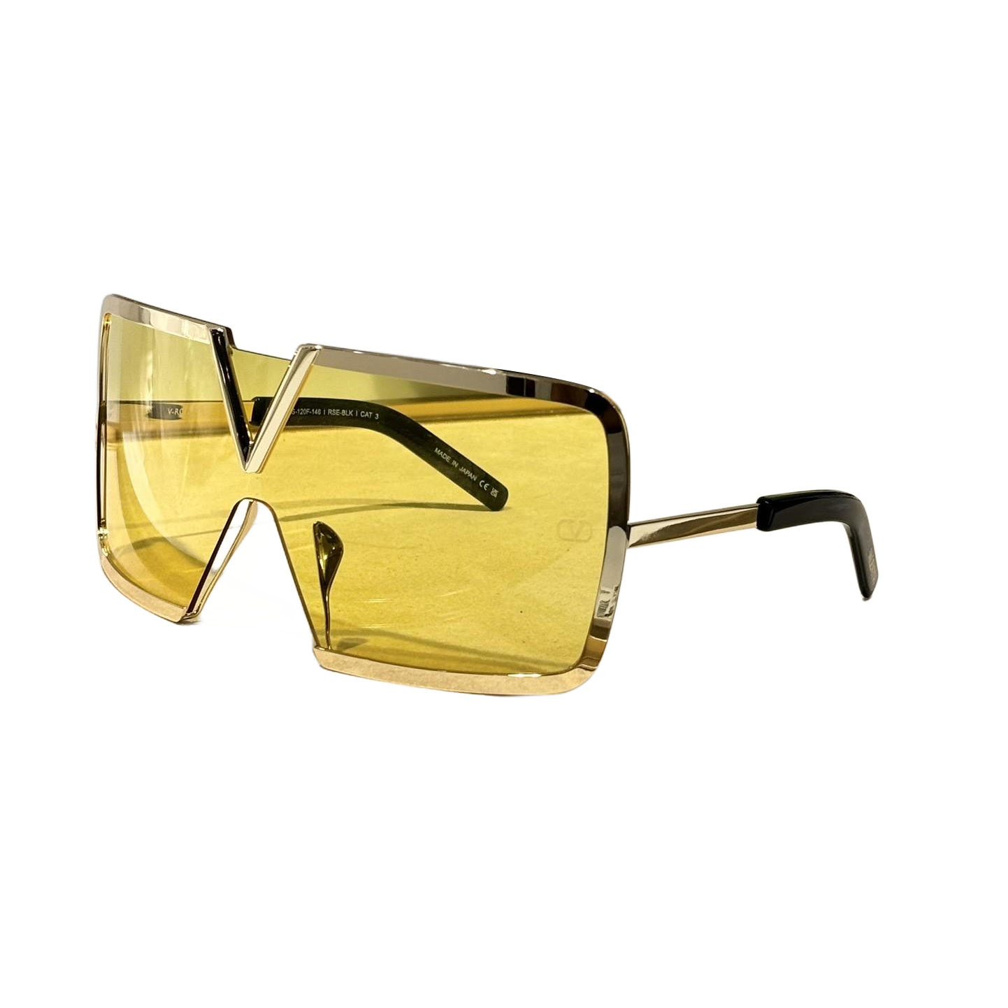 Valentino Mask glasses black gold/black silver/black/yellow gold color Size 146-0-118 - 图片 4
