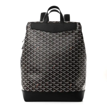 Goyard Cisalpin Backpack MM Black Goyardine Canvas & Calfskin Leather