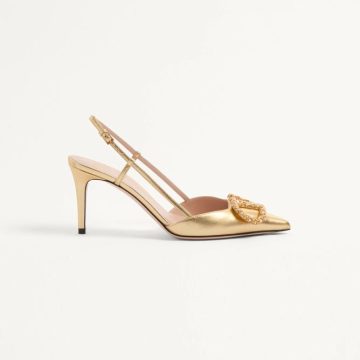 VALENTINO Sheepskin heels with back trim (8cm high heel)