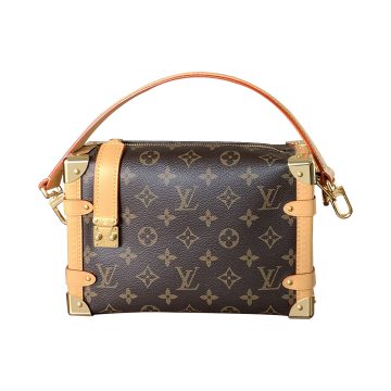 Louis Vuitton Side Trunk MM Monogram Canvas Brown/Grey Gold Hardware