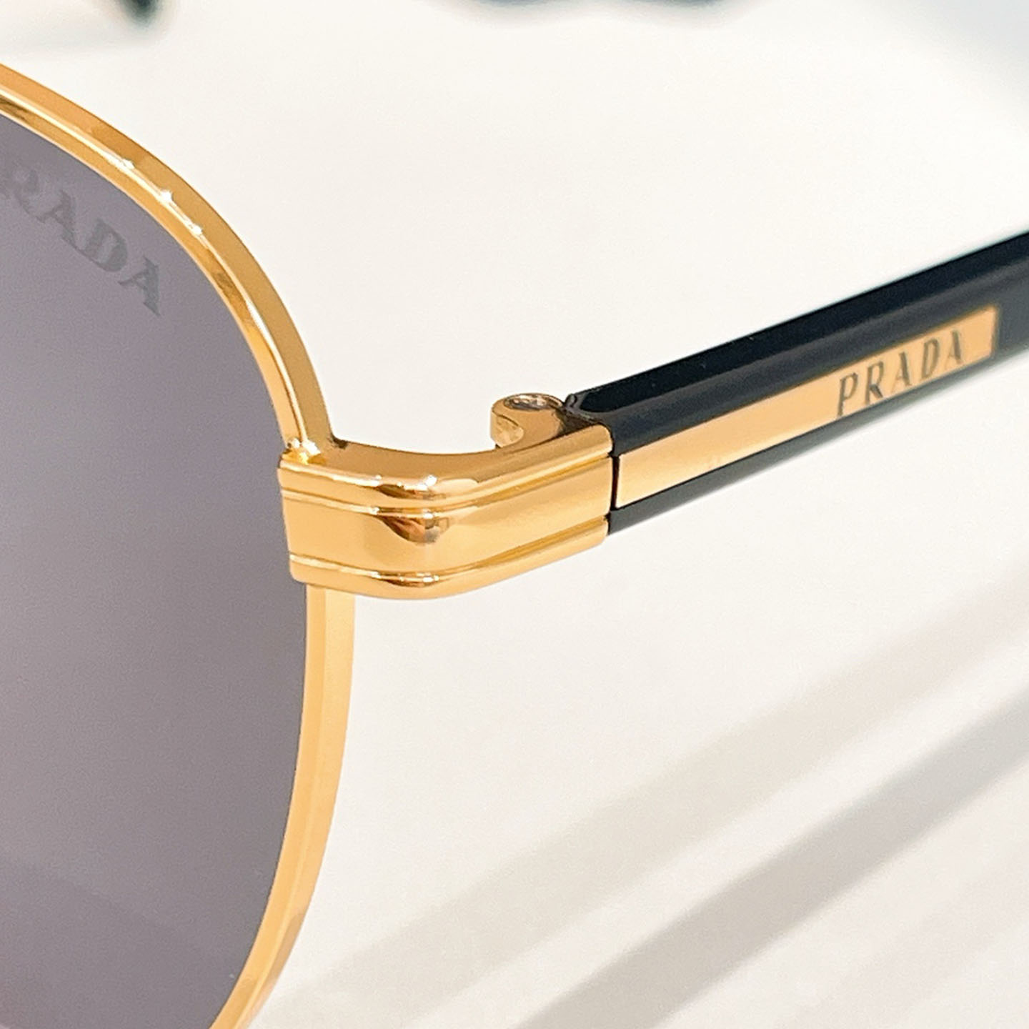 Prada Aviator glasses gold/black/silver/brown/cyan color Size 61口15-145 - 图片 2