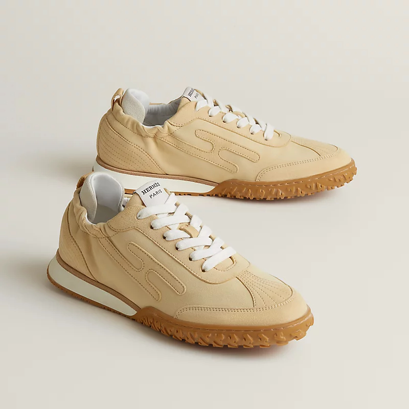 HERMES Jet Sneakers Yellow Sports Shoes - 图片 2