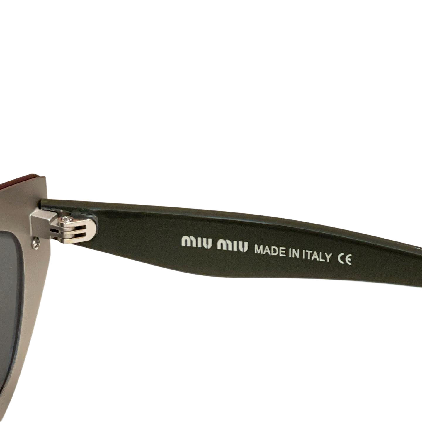 Miu Miu glasses black green/black/black white color Size 144口0-152 - 图片 3