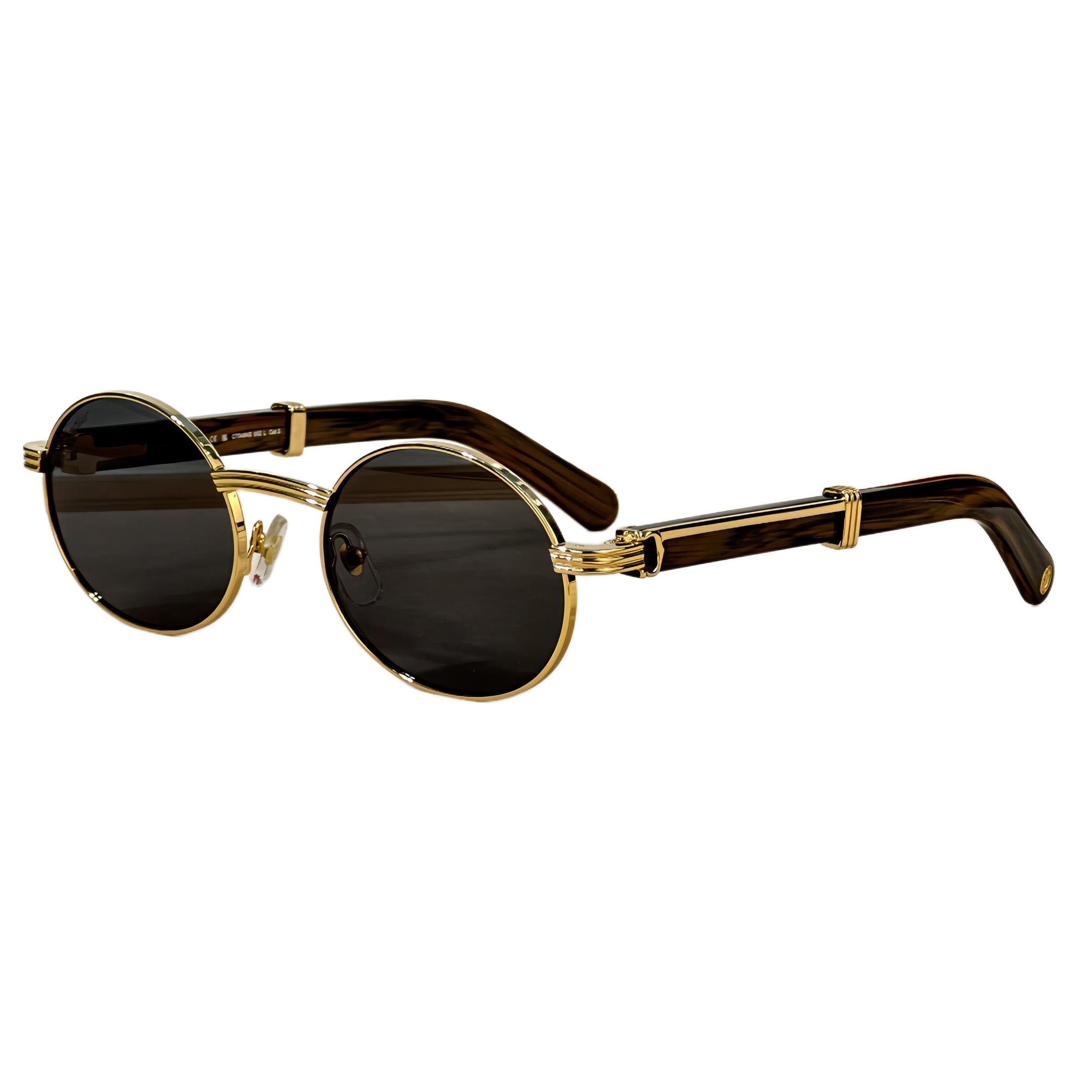 Cartier Oval glasses black/grey silver/black gold/brown gold/blue/black camouflage/green color Size 55-22-145 - 图片 3