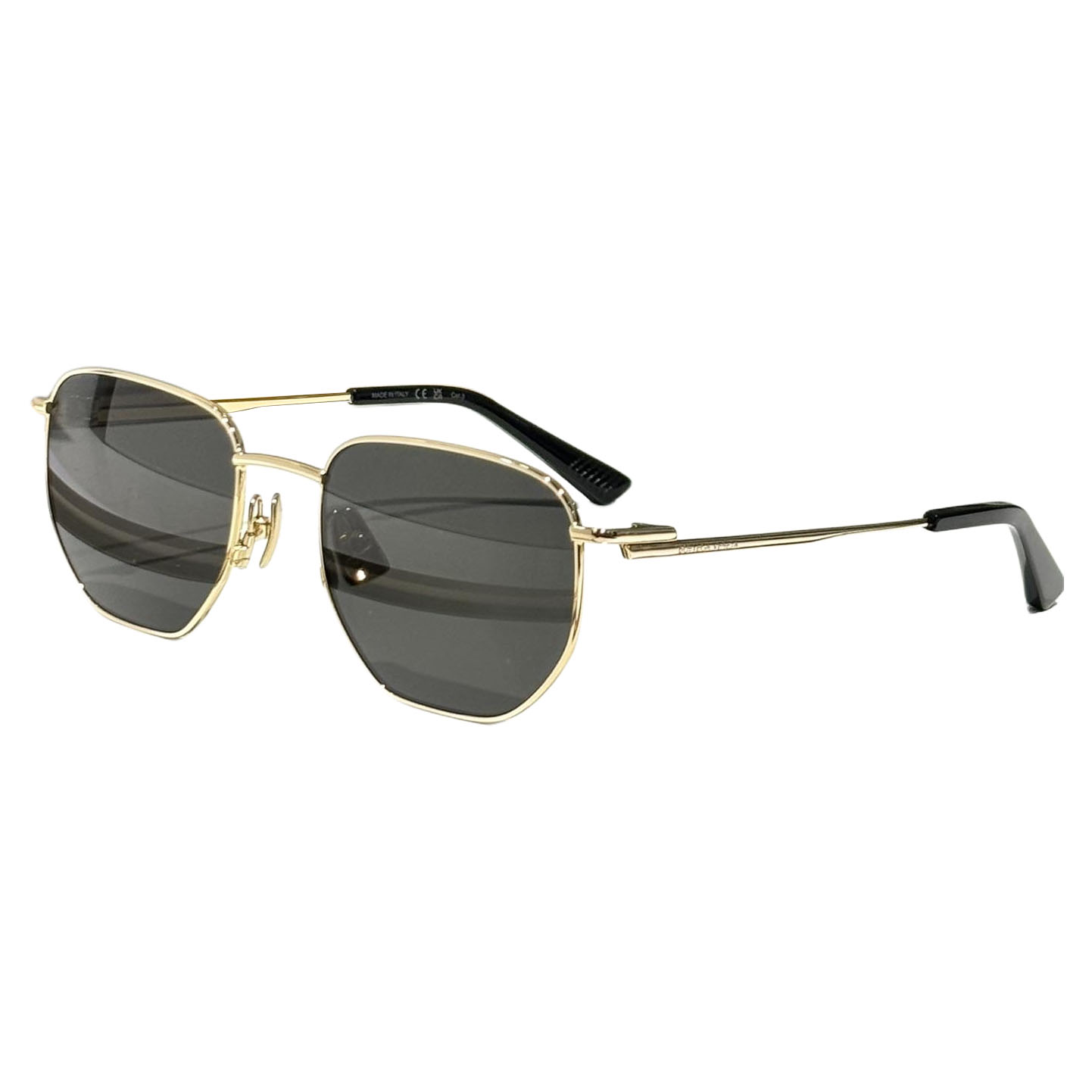 Bottega Veneta square frame glasses brown/black gold/green silver color Size 50-19-145 - 图片 4