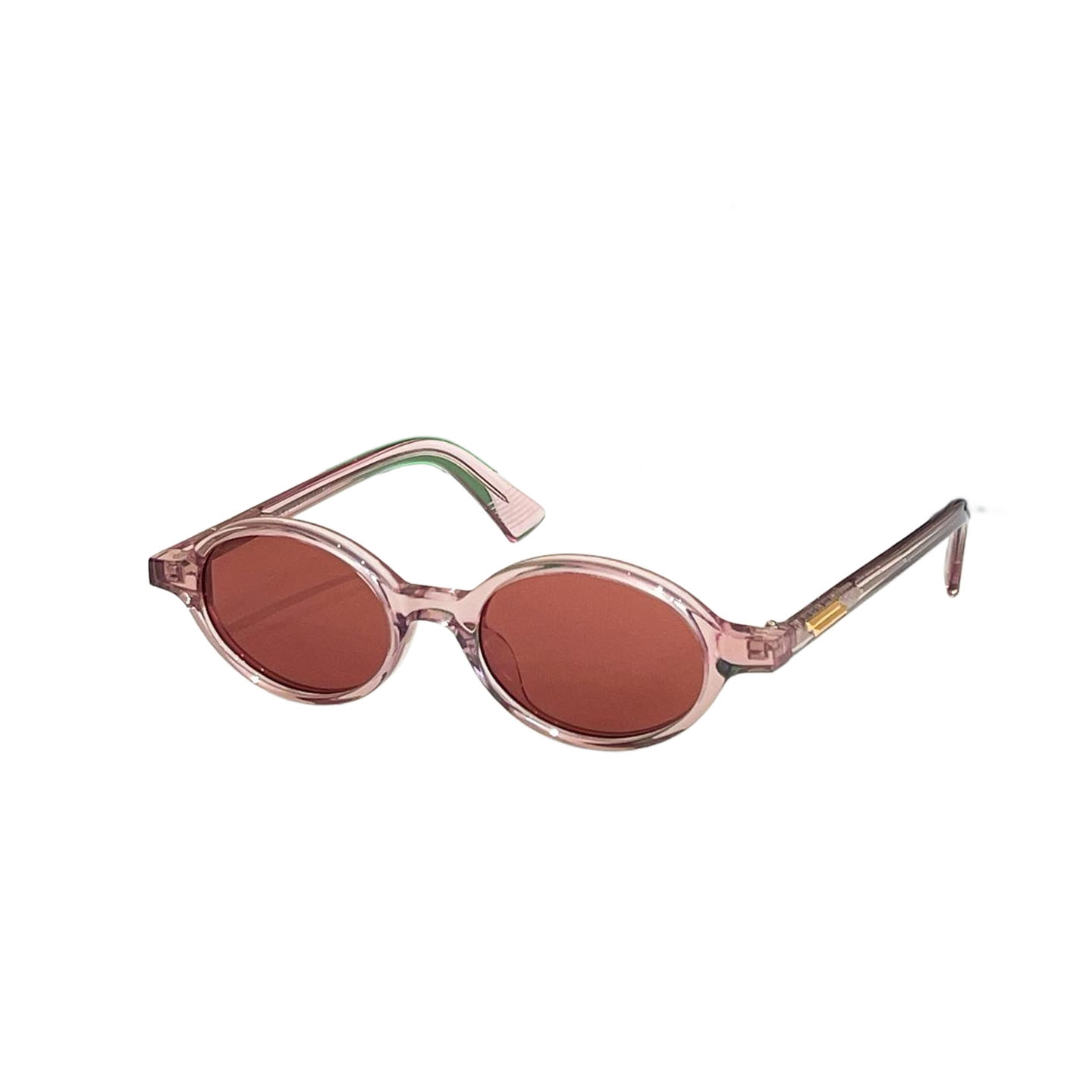 Bottega Veneta Oval glasses brown leopard/green leopard/black leopard/black/orange black/red/transparent black/transparent leopard/pink color Size 49口21-145 - 图片 6
