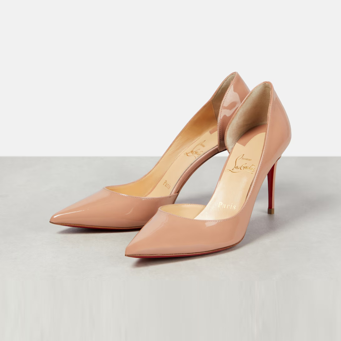 Christian Louboutin Nude patent heels - 图片 4