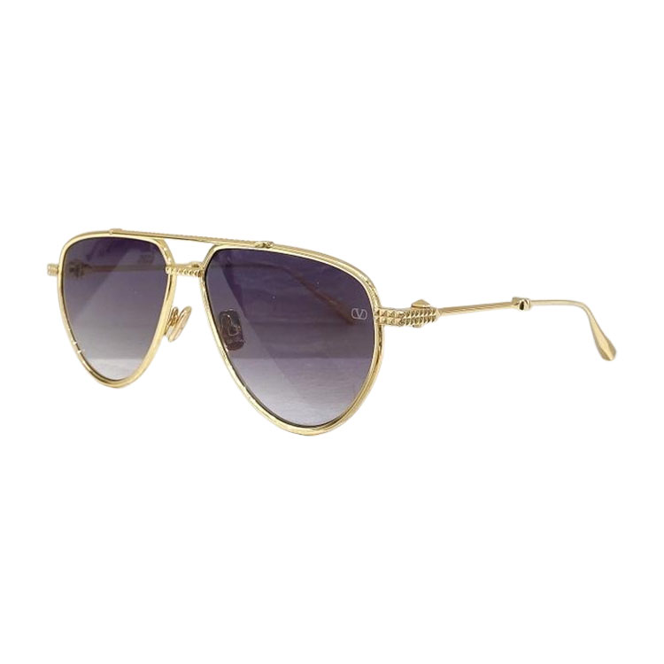 Valentino Pilot glasses black gold/brown/purple gold/purple silver/green/red color Size 59口14-145 - 图片 5