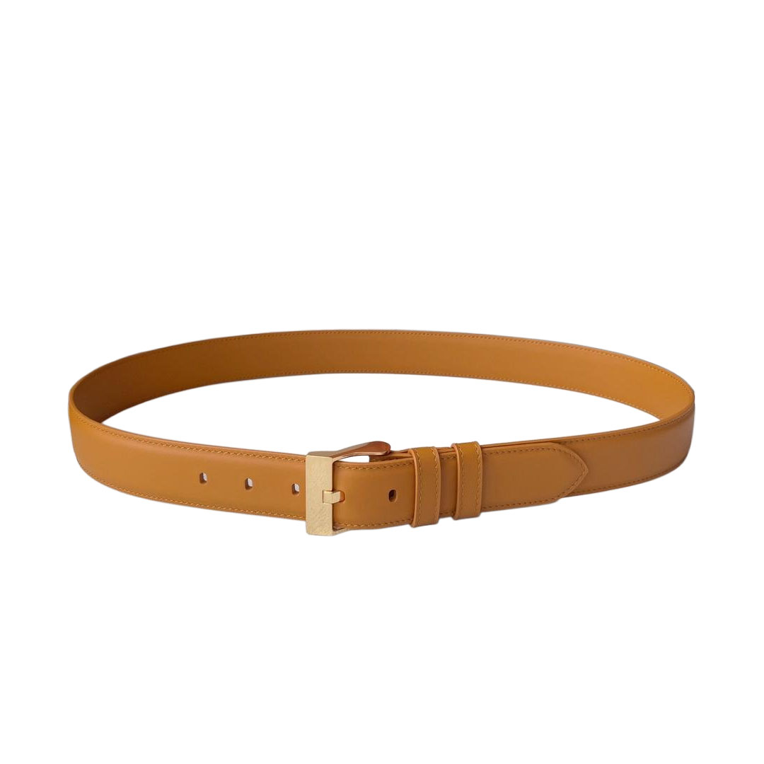 Bottega Veneta Men's Square Buckle Belt In Peru/Blue/Black Smooth Calfskin With Silver/Gold Hardware 35mm - 图片 6