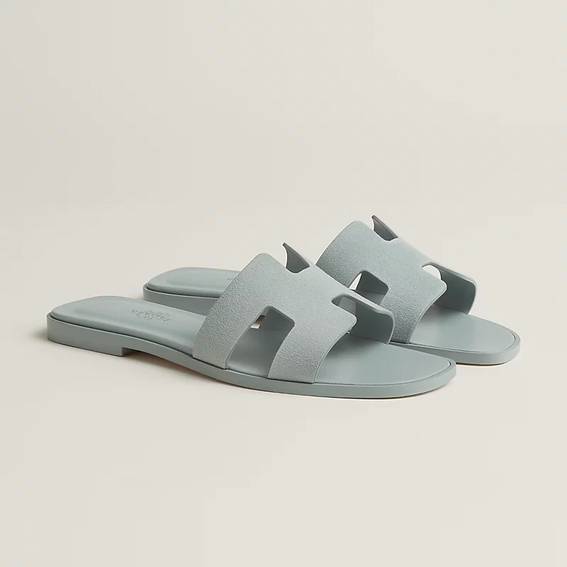 HERMES Oran Blue Slippers - 图片 2