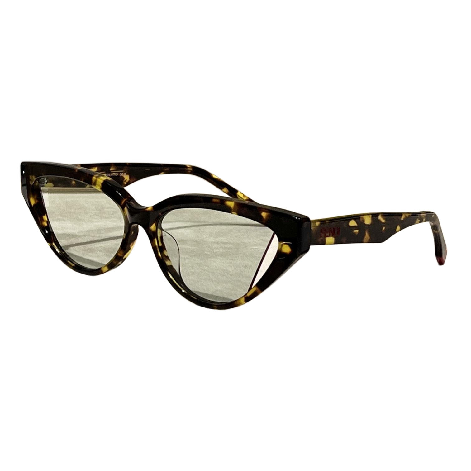 Fendi Cat Eye glasses red leopard/yellow leopard/brown leopard/ivory/black/tawny color Size 56-16-145 - 图片 3
