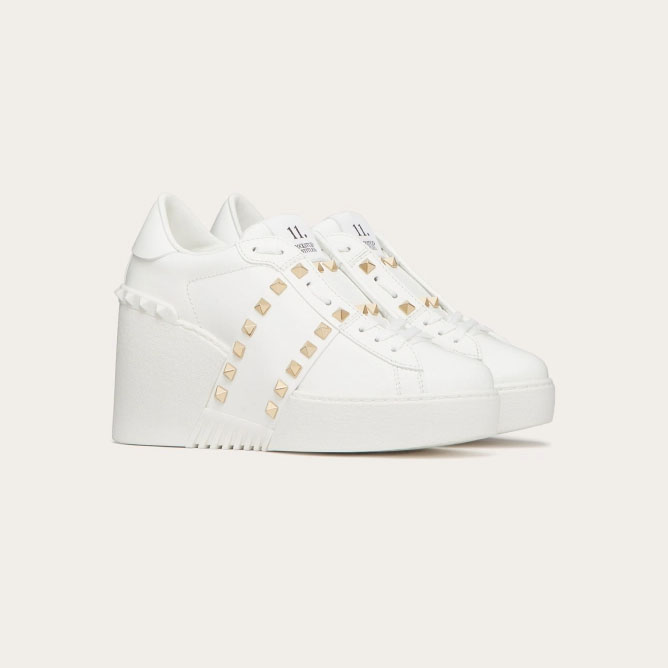 VALENTINO Calf leather sneakers (8.5 cm high heel) - 图片 2