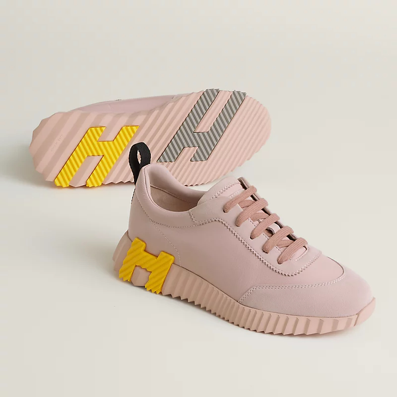 HERMES Pink Sneakers Bouncing Sports Shoes - 图片 2