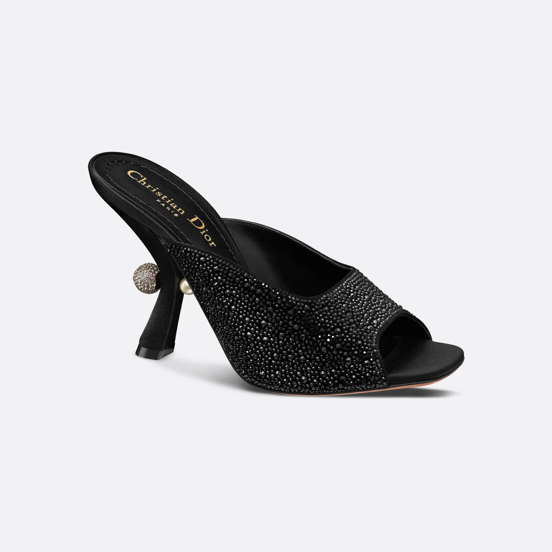 Dior black high-heeled slippers - 图片 2
