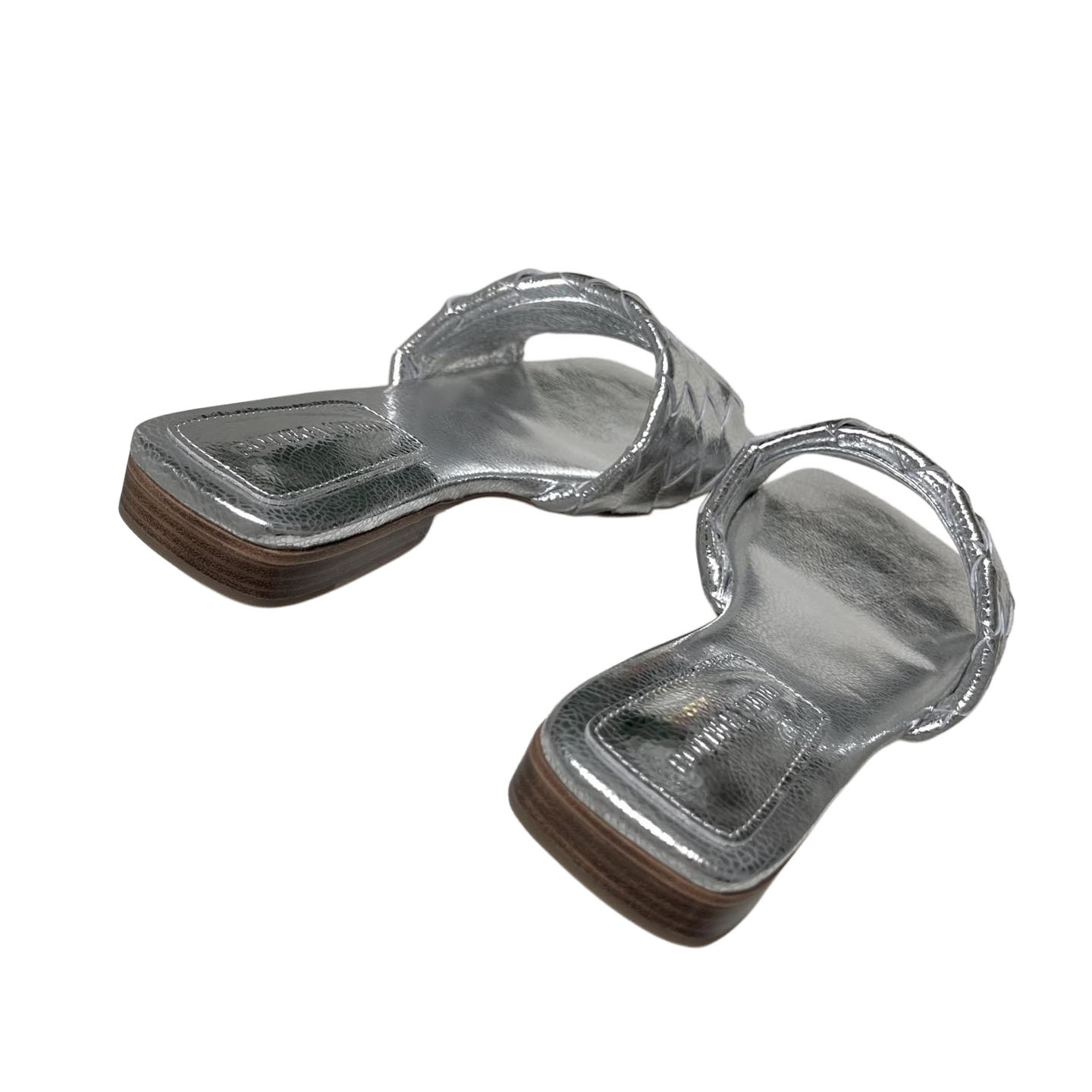 Bottega Veneta Parco Mule In Silver/Gold Intrecciato Leather Flat Mule Sandal - 图片 8