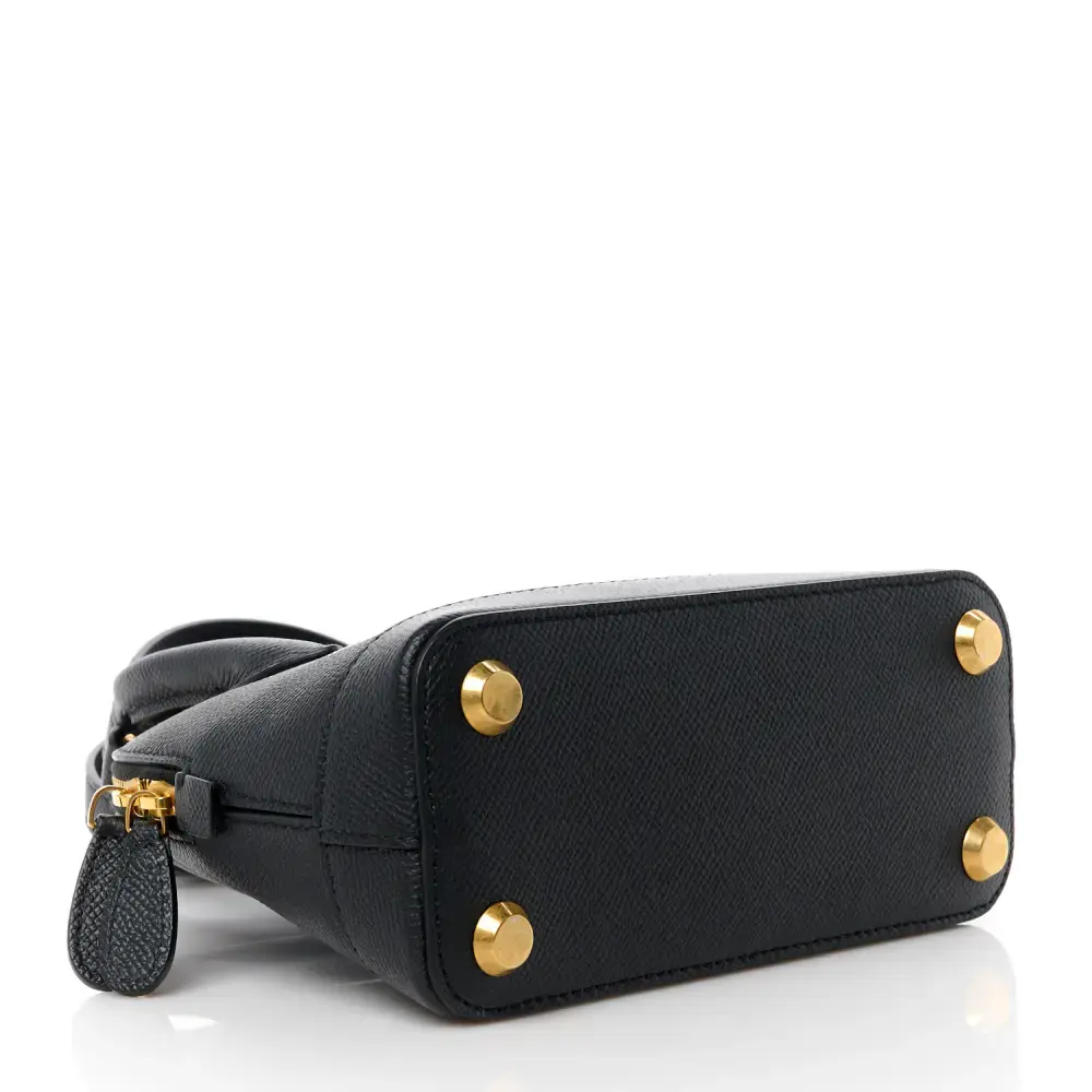 Balenciaga XXS Ville Top Handle Bag Black/White Signature Grained Calfskin Leather Gold Hardware - 图片 6
