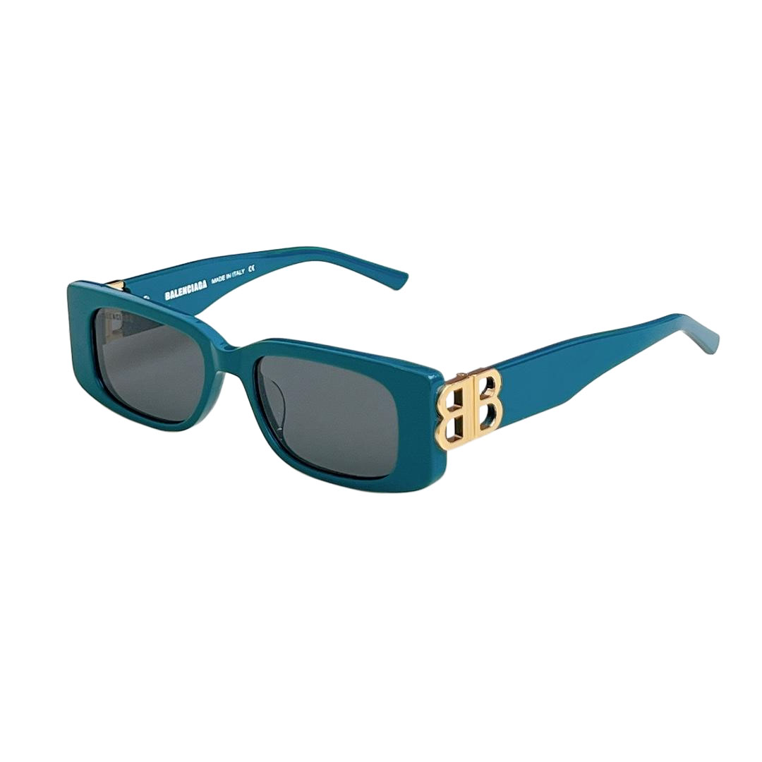 Balenciaga square frame glasses black gold/teal/pale pink/leopard/yellow/white silver/white gold/red gold/red silver/green/blue/purple color Size 51口18-130 - 图片 4