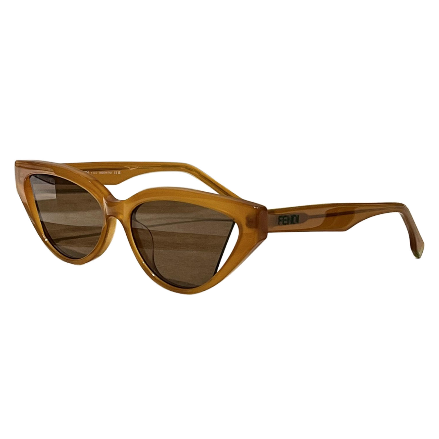 Fendi Cat Eye glasses red leopard/yellow leopard/brown leopard/ivory/black/tawny color Size 56-16-145 - 图片 7