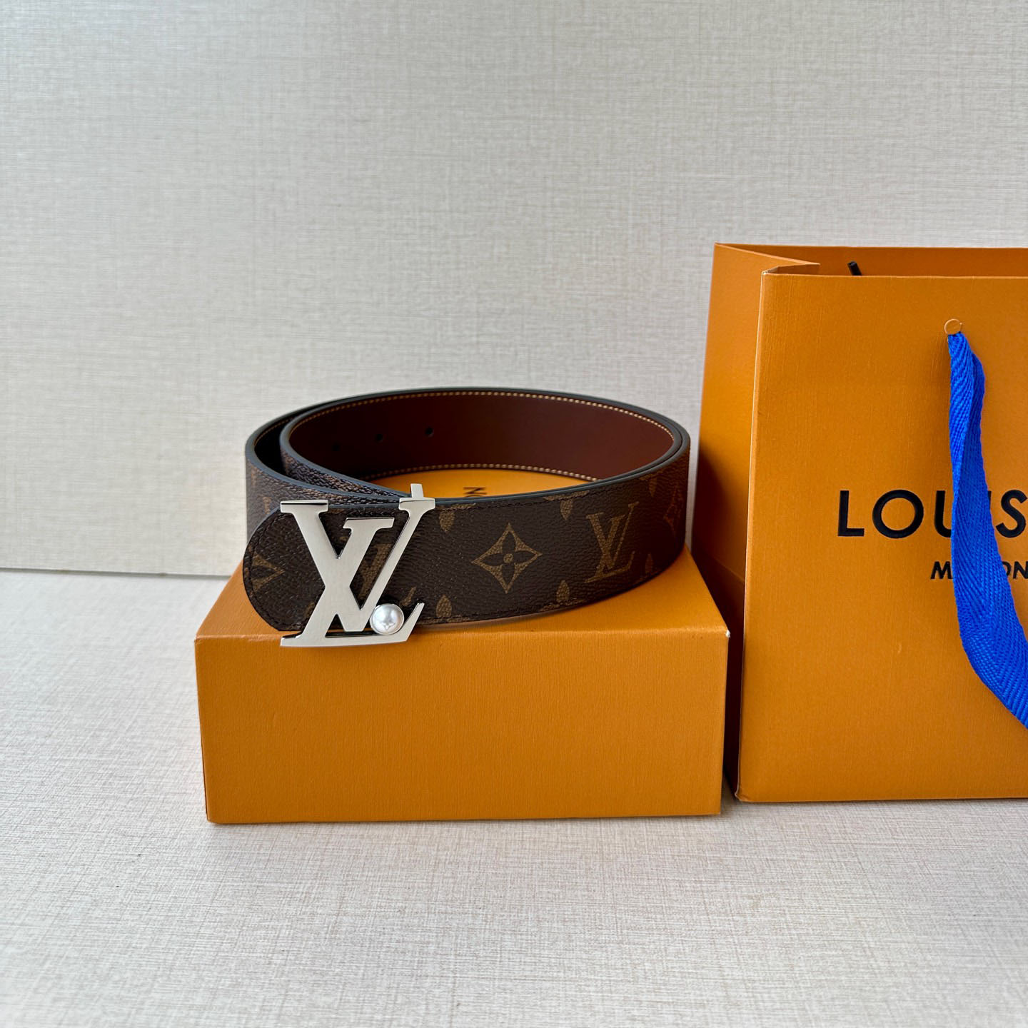 Louis Vuitton Men's Dimension Pearls Reversible Belt In Black/Brown Calfskin And Monogram/Damier Canvas With Gold/Silver Hardware 40mm - 图片 9
