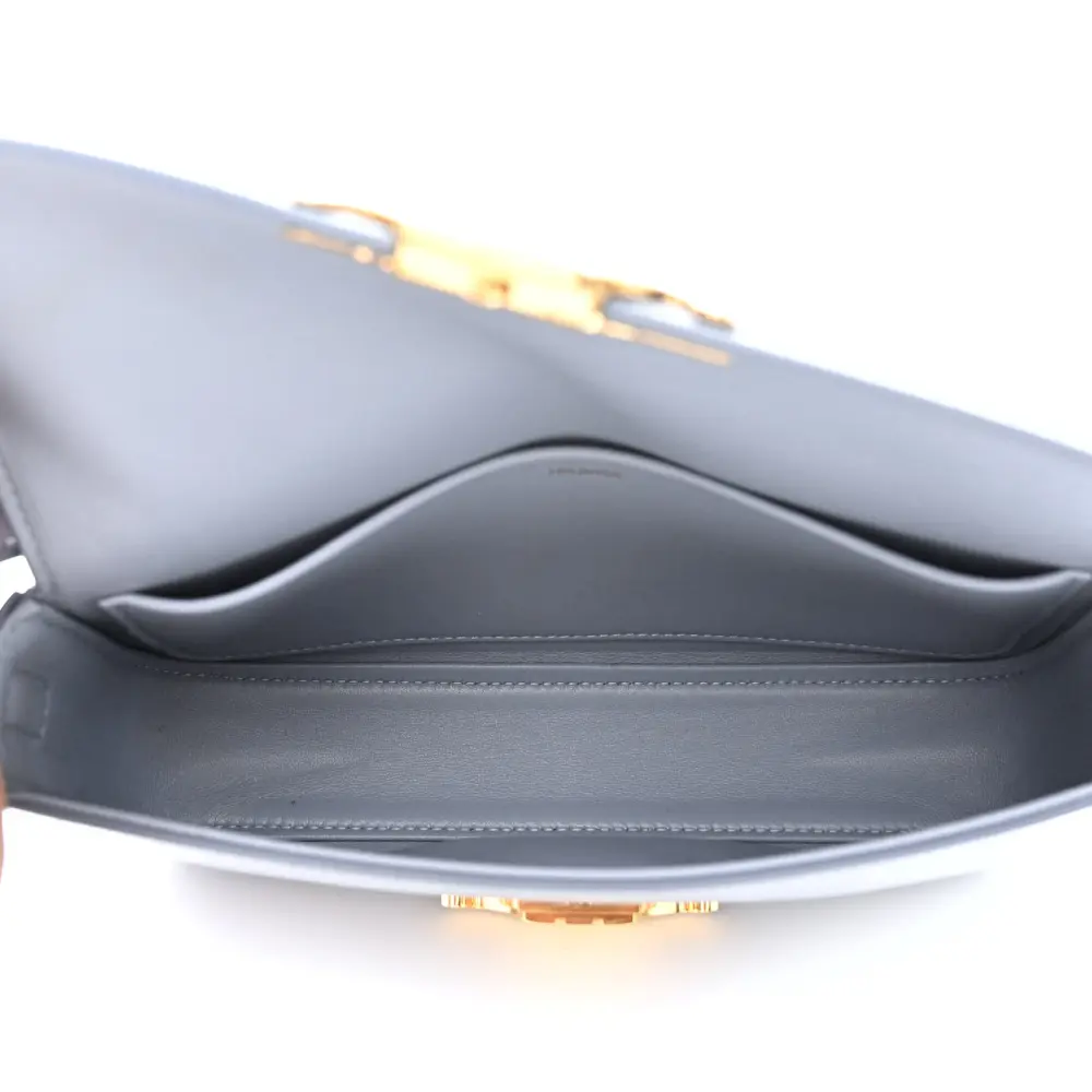 Celine Medium Triomphe Shoulder Bag Arctic Blue Shiny Calfskin Leather - 图片 7