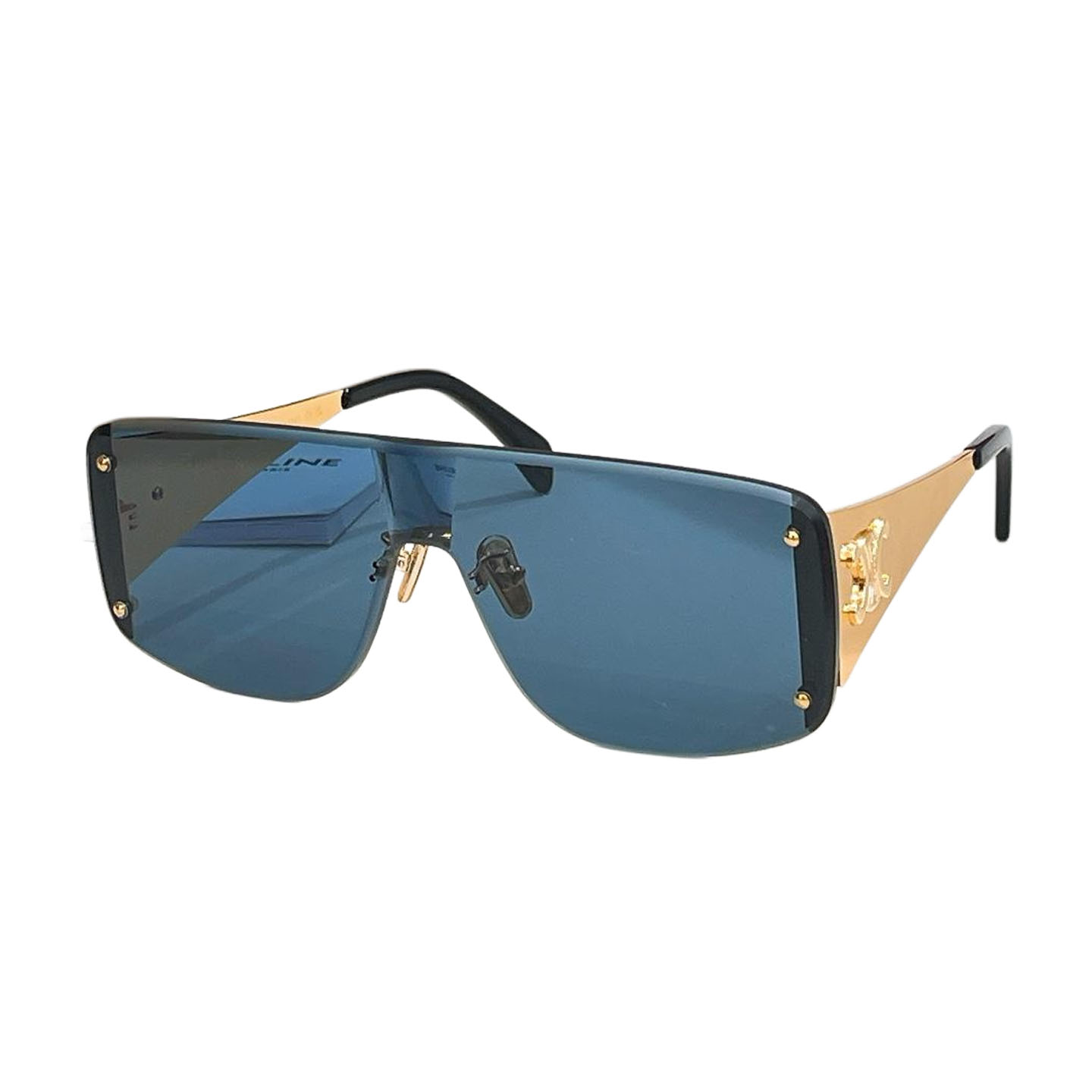 Celine Mask glasses black gold/blue/purple/brown/black silver/gold white color Size 57口17-142 - 图片 3