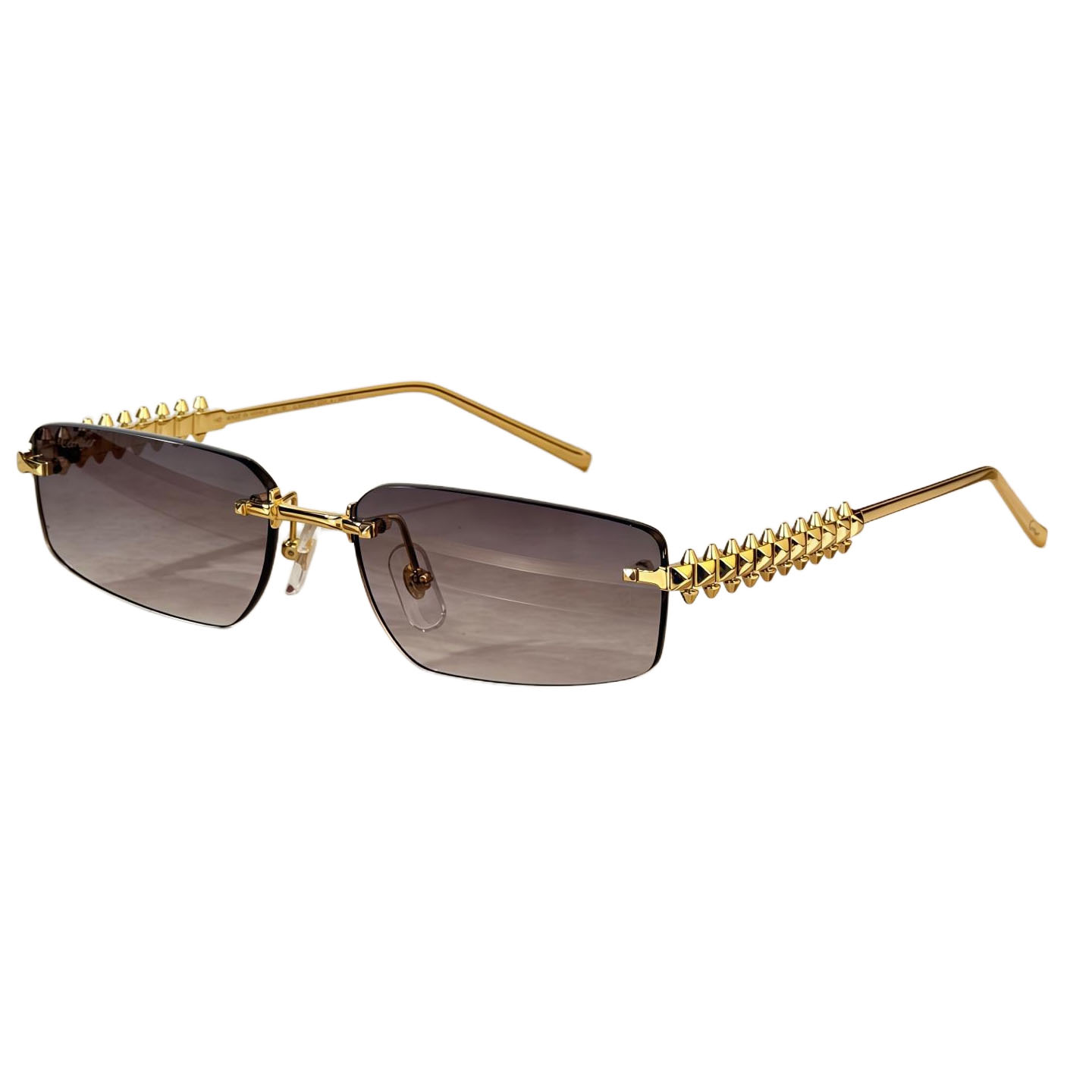 Cartier square frame glasses red/rust/tawny/brown/blue/black gold/black silver/purple gold color Size 58-16-140 - 图片 8