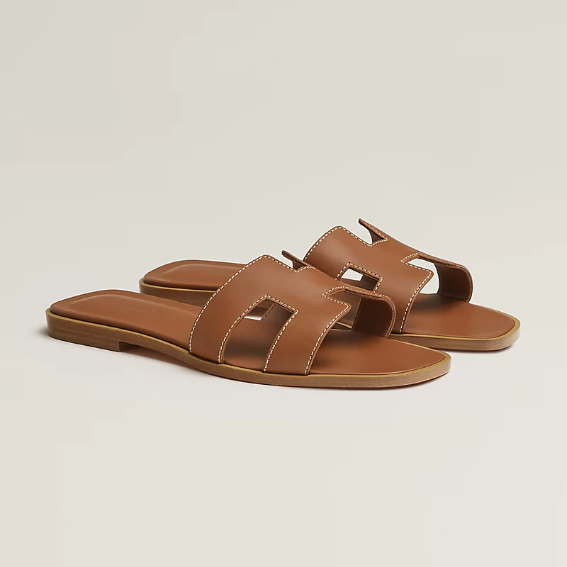 HERMES Oran Brown Slippers - 图片 2