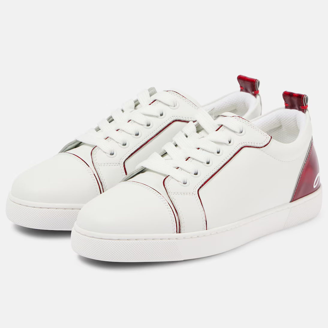 Christian Louboutin Leather sneakers white with red - 图片 3
