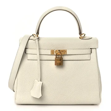 Hermès Kelly Retourne 25 Mushroom Togo Leather Gold Hardware