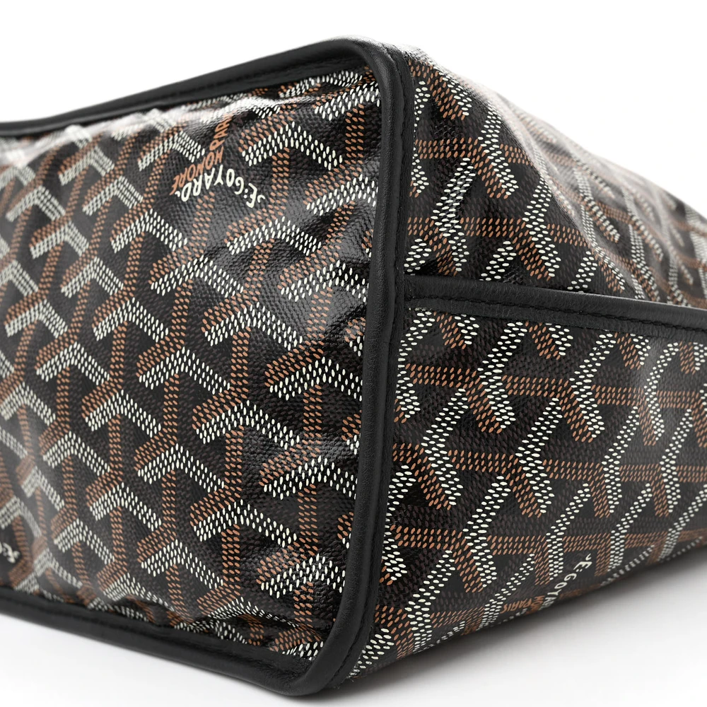 Goyard Reversible Anjou Tote PM Black Goyardine Canvas - 图片 4