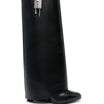 GIVENCHY Black leather knee-high boots