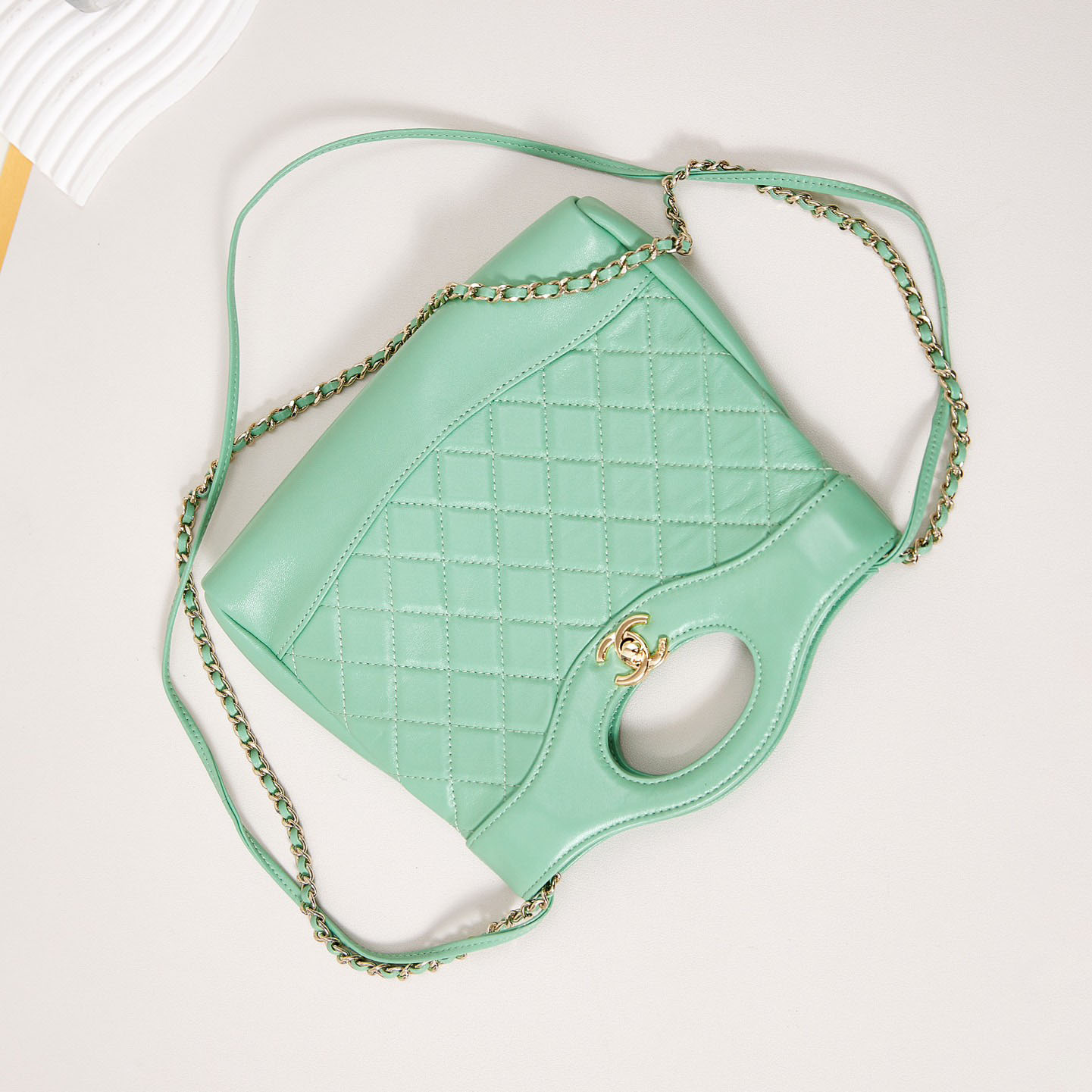 Chanel Oil Wax Leather Green Crossbody Bags - 图片 8