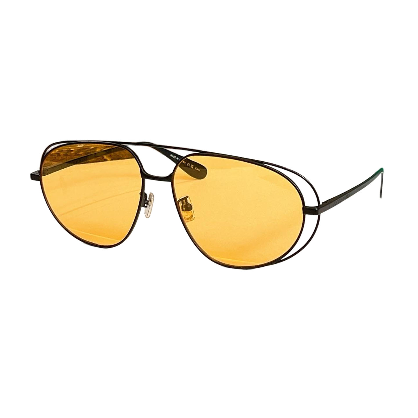 Bottega Veneta Pilot glasses blue/orange/apricot/brown/green/black gold/black silver/black color Size 132口1-120 - 图片 2