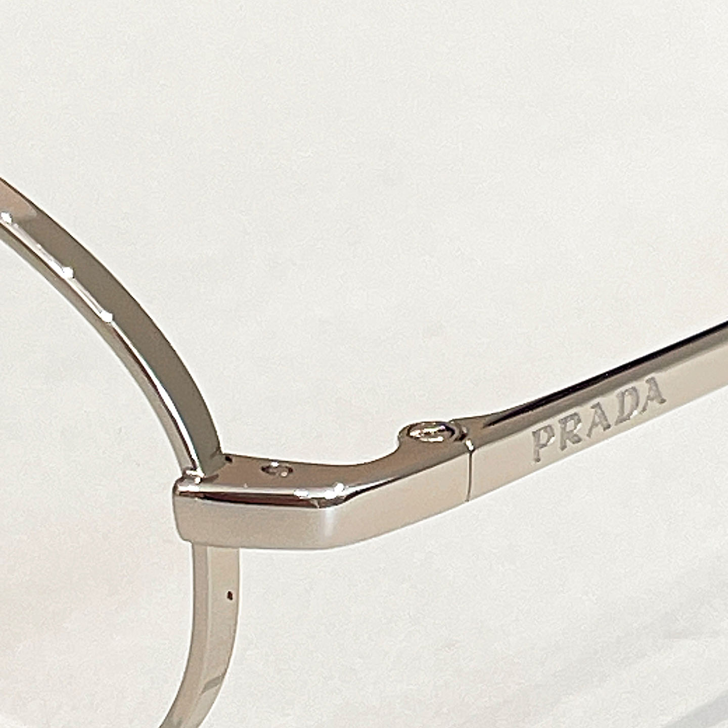 Prada Oval frame glasses silver/silver black/gold black/leopard color transparent lens Size 53口19-135 - 图片 3