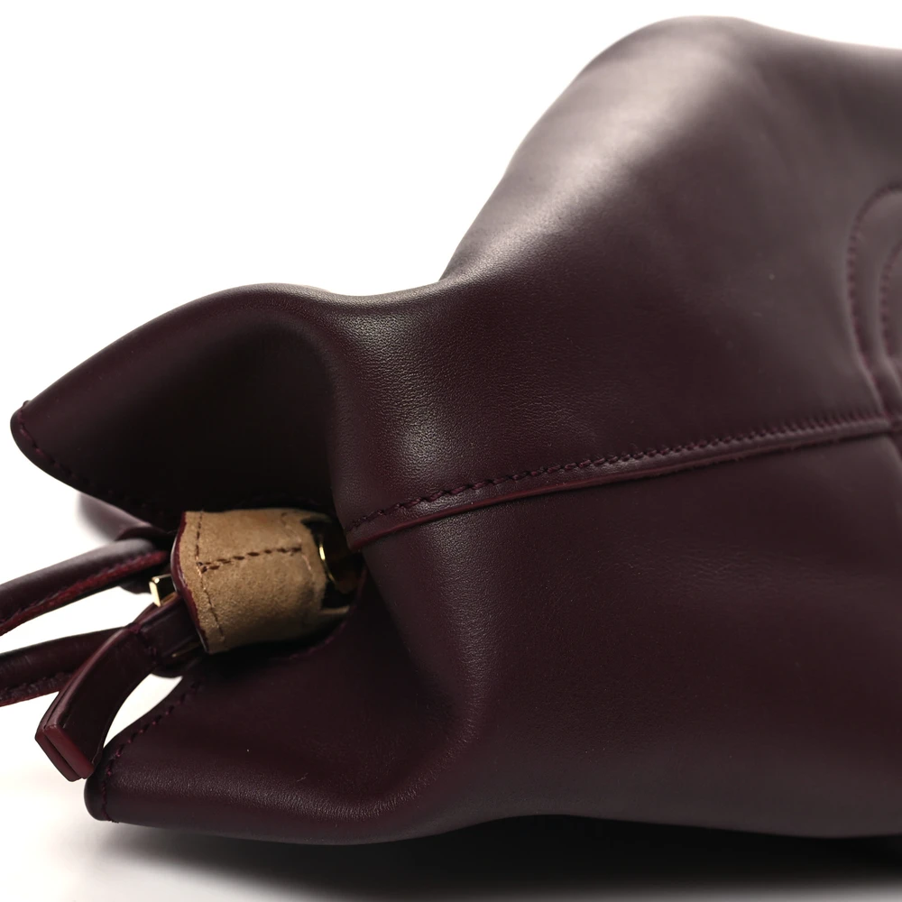 Loewe Paseo Bag Small Burgundy Shiny Nappa Calfskin Leather - 图片 4