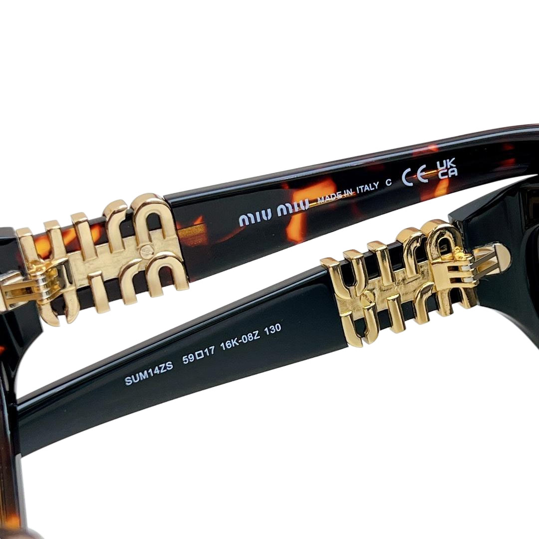 Miu Miu glasses black gold/leopard/apricot/purple color Size 59口17-130 - 图片 6