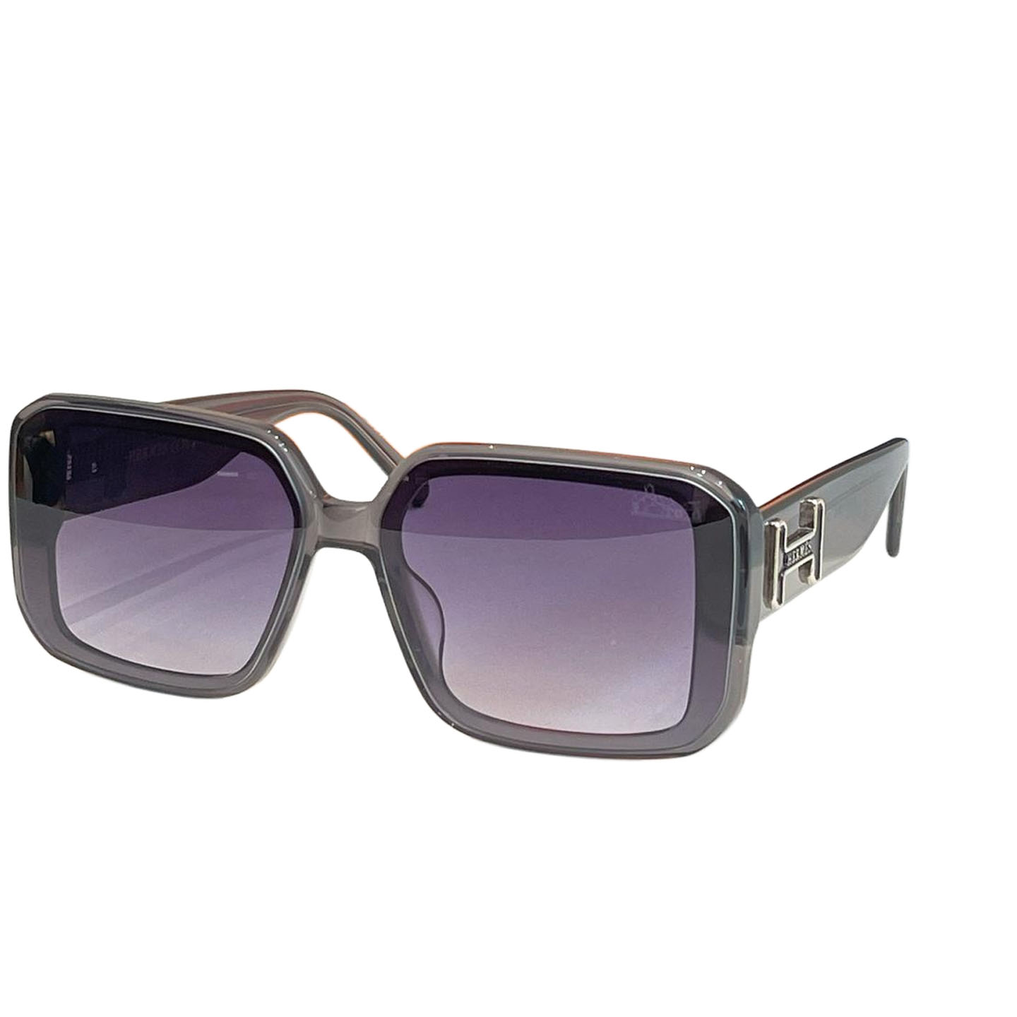 Hermès square frame glasses black/eggplant/blue/green/leopard/purple white/orange color Size 54口20-145 - 图片 2