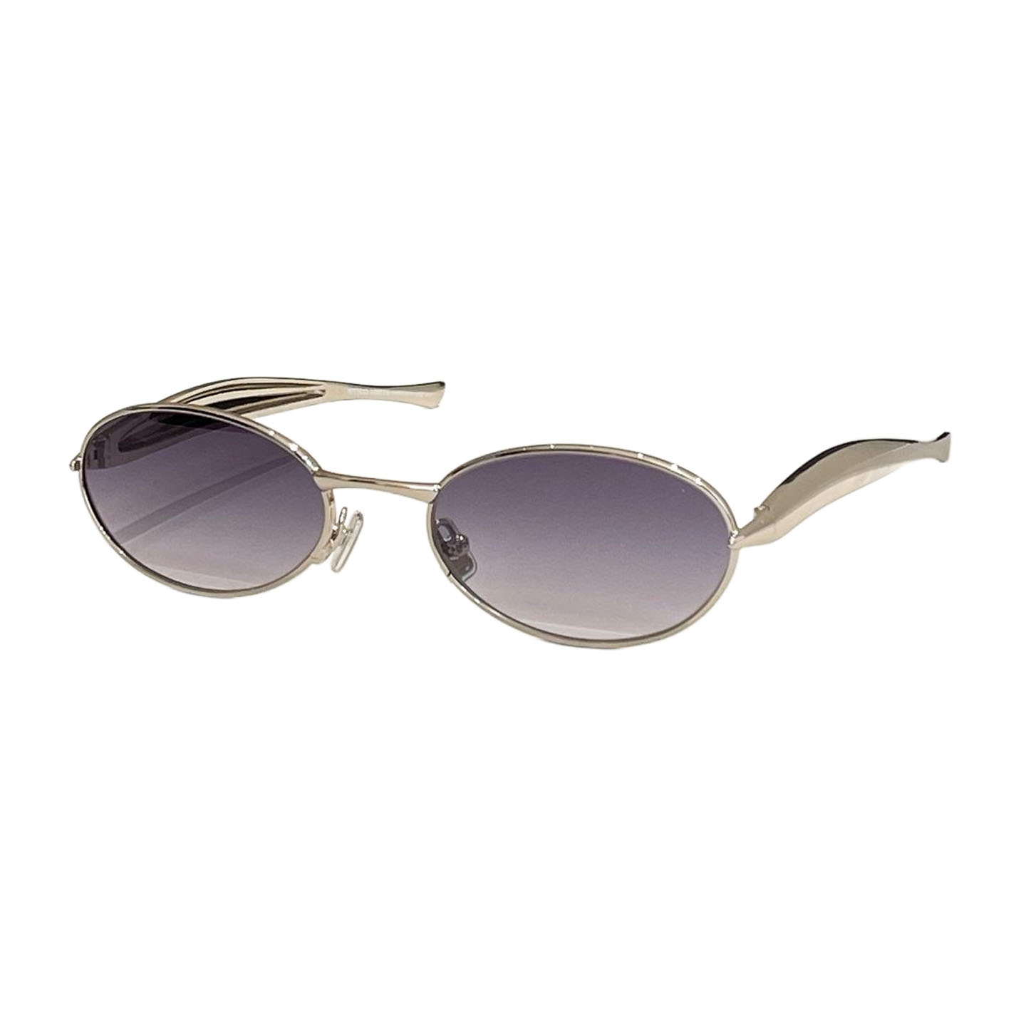 Bottega Veneta Oval glasses green/brown/silver/apricot/black gold/black silver/yellow/eggplant color Size 57口21-135 - 图片 8