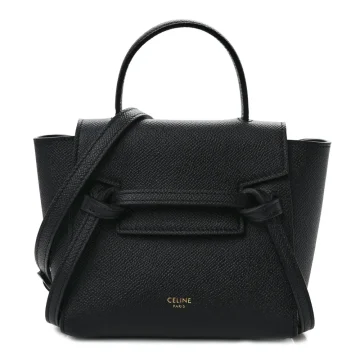 Celine Pico Belt Bag Black Grained Calfskin Leather Gold Hardware