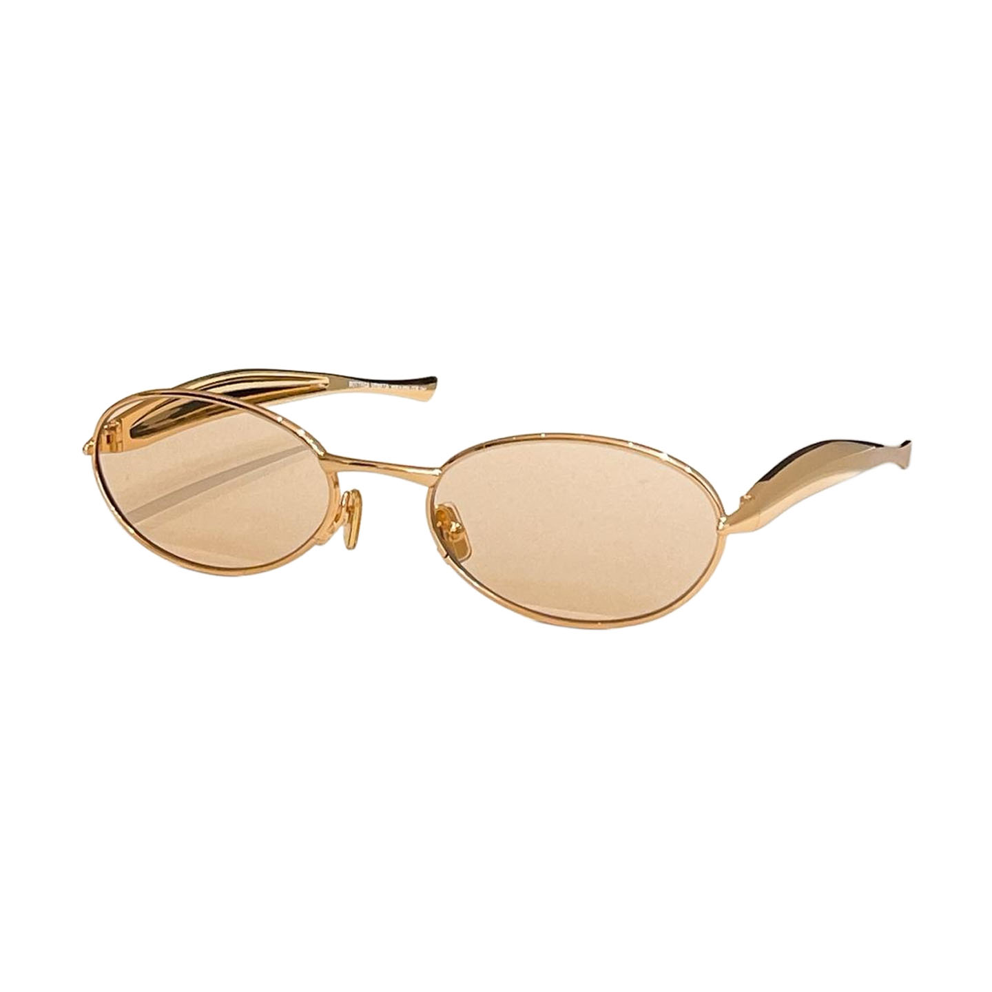Bottega Veneta Oval glasses green/brown/silver/apricot/black gold/black silver/yellow/eggplant color Size 57口21-135 - 图片 4