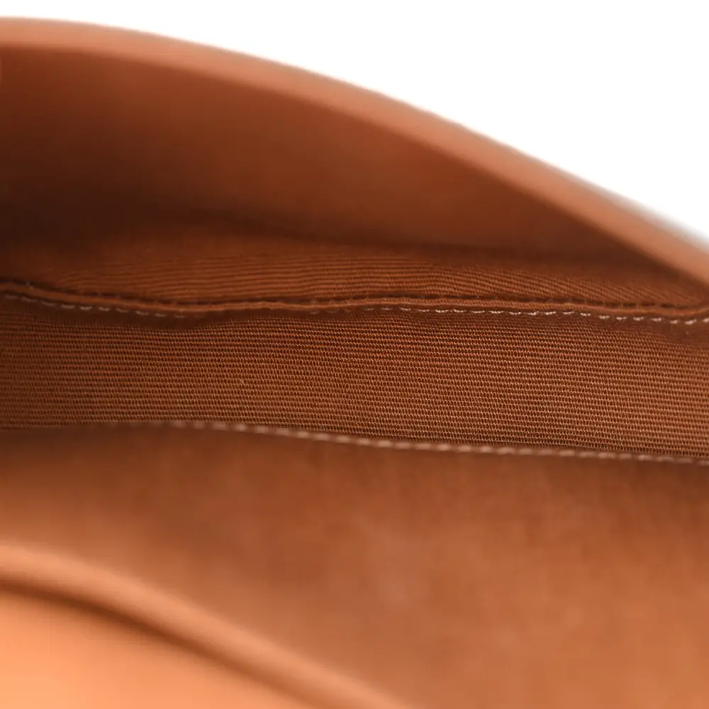 Celine Mini Besace Tan Canvas & Calfskin Leather Triomphe Gold Hardware - 图片 6