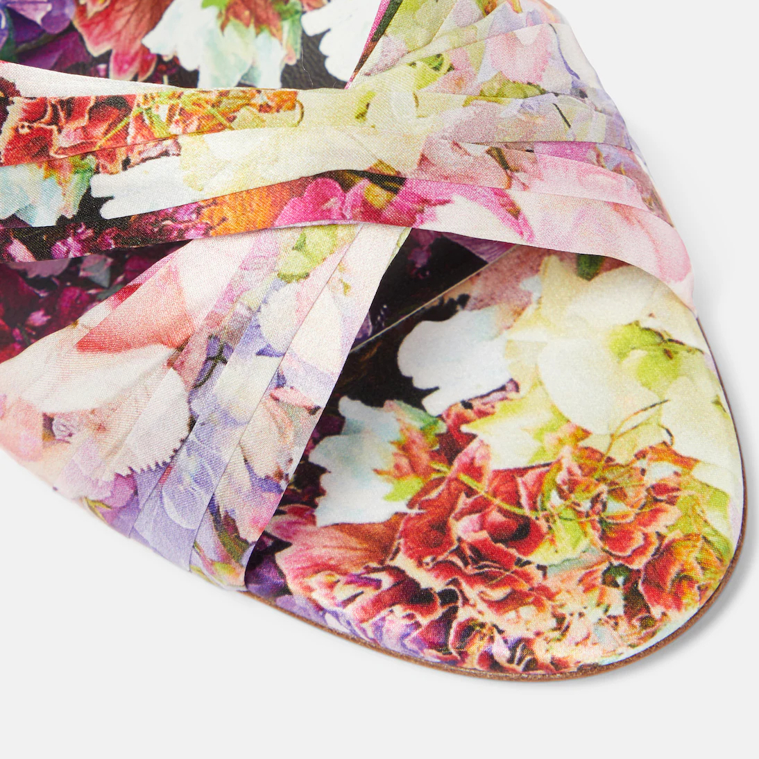 Christian Louboutin Floral silk satin sandals High Heels Slippers - 图片 4