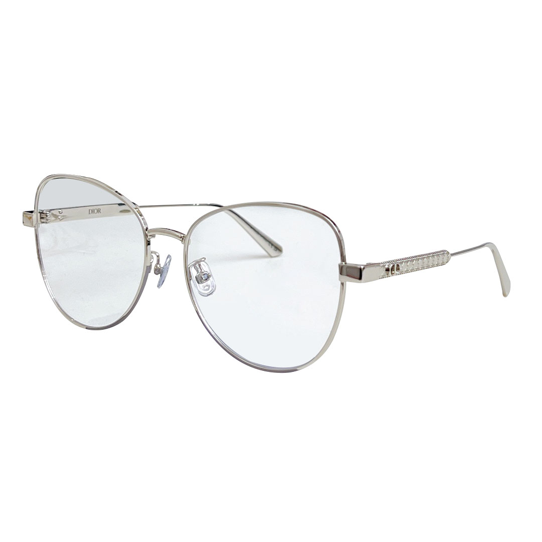 DIOR round frame glasses gold/silver color Size 54口18-145 - 图片 8