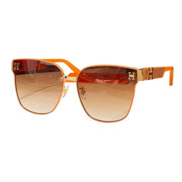 Hermès Butterfly glasses orange/green/eggplant/pink/brown/blue orange color Size 62口14-147