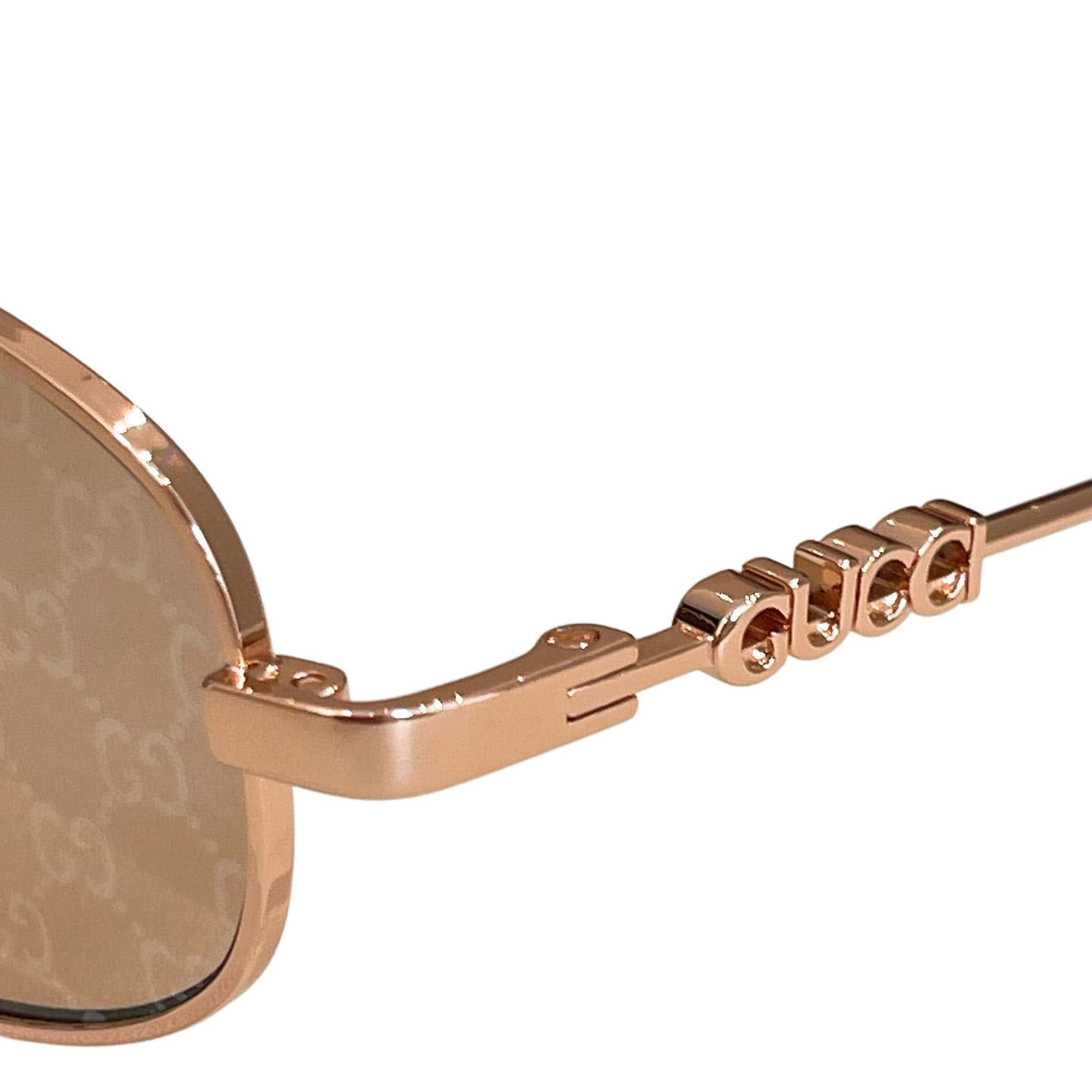 Gucci Oval glasses rose gold with guccissima/silver/gold/rose gold/pink rose gold/green silver/black gold/red silver color Size 52口18-145 - 图片 4