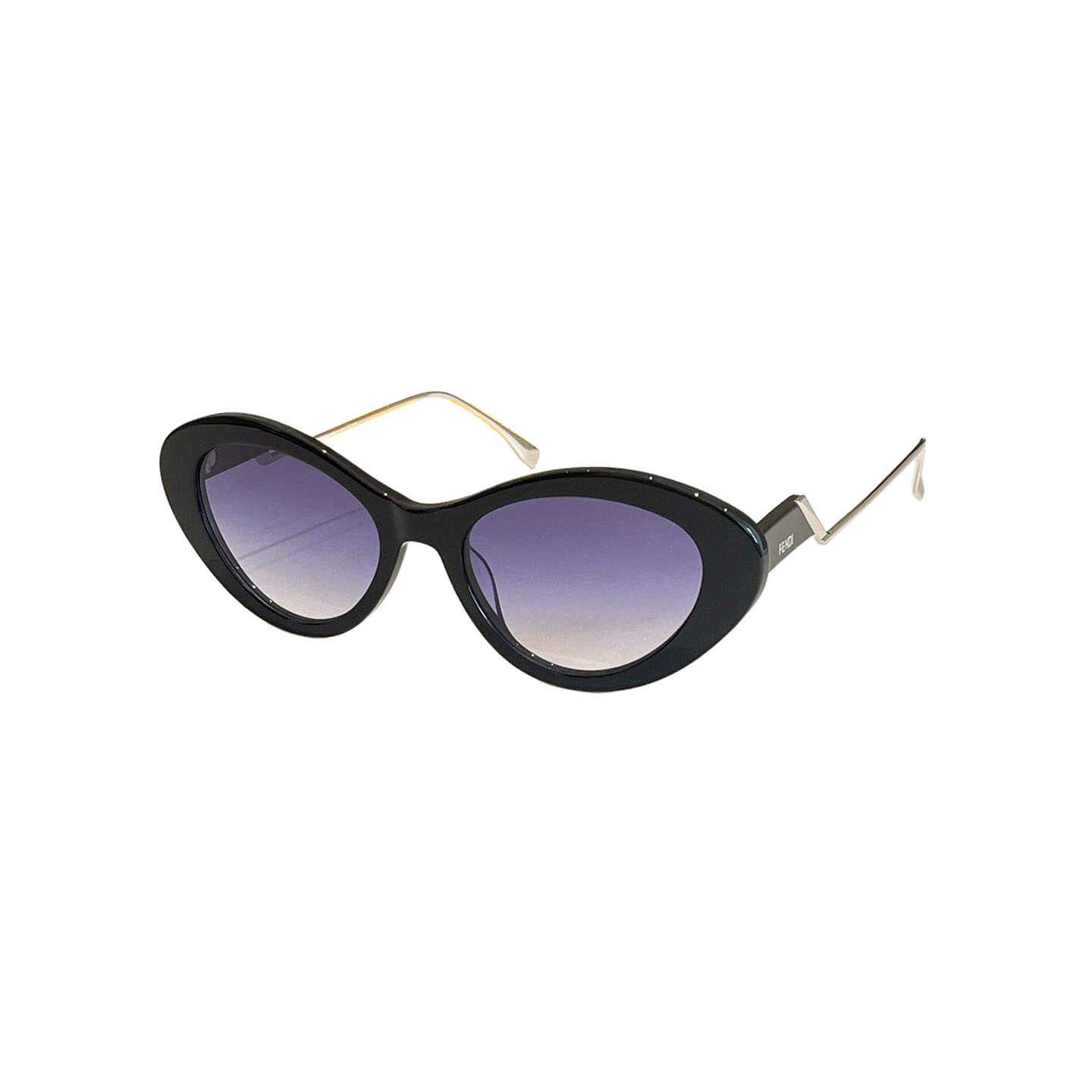 Fendi Cat Eye glasses black gold/black silver/brown rose gold/brown silver/black rose gold color Size 55口19-140 - 图片 3