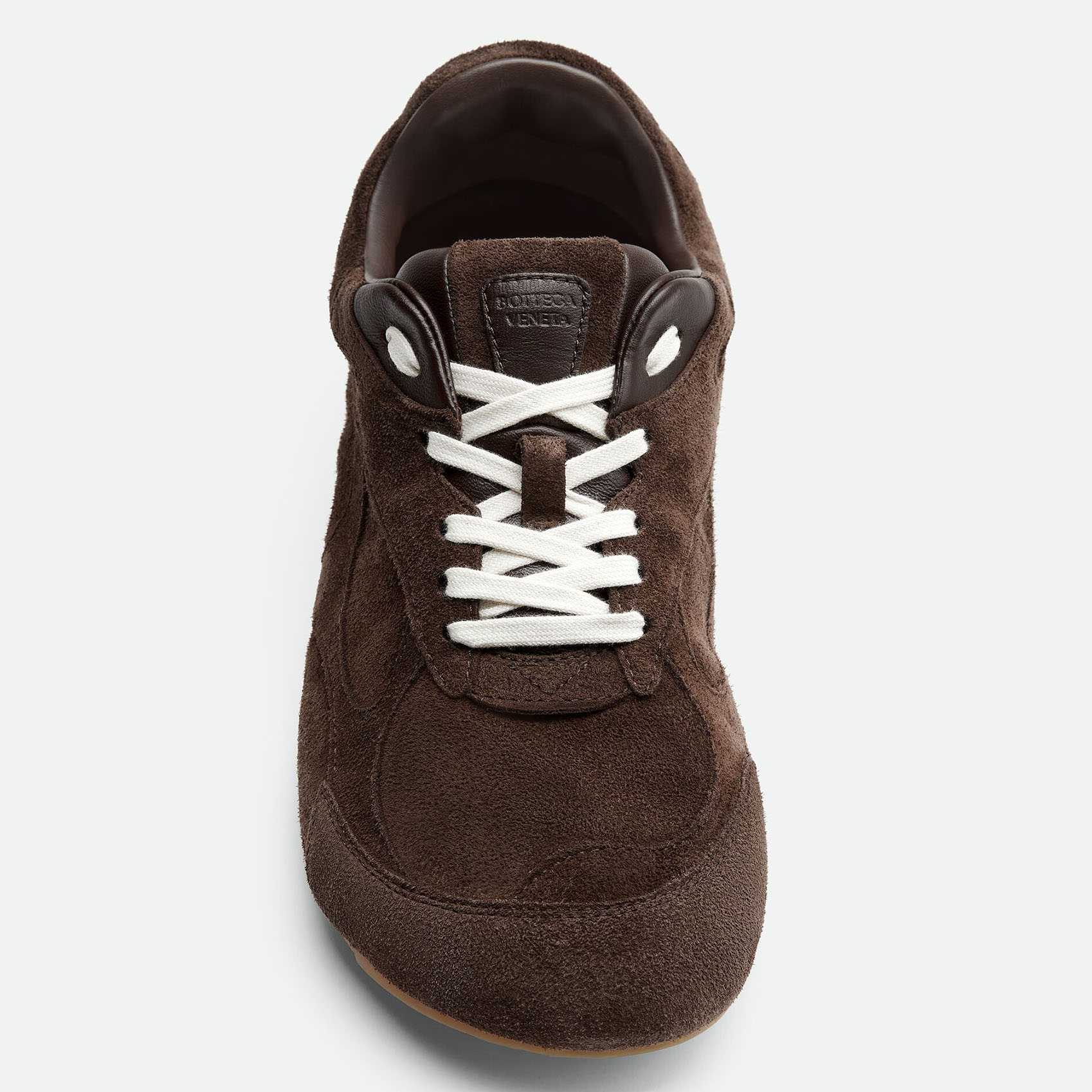 Bottega Veneta Orbit Flash Sneakers In Chocolate Brown Suede Lace-Up Sneaker - 图片 4