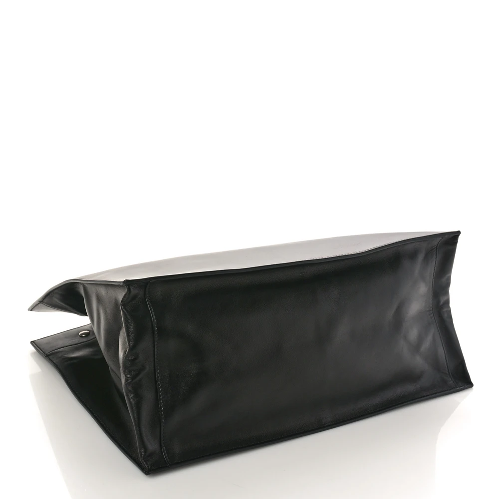 Saint Laurent Small Rive Gauche Tote Black Smooth Calfskin Leather - 图片 6