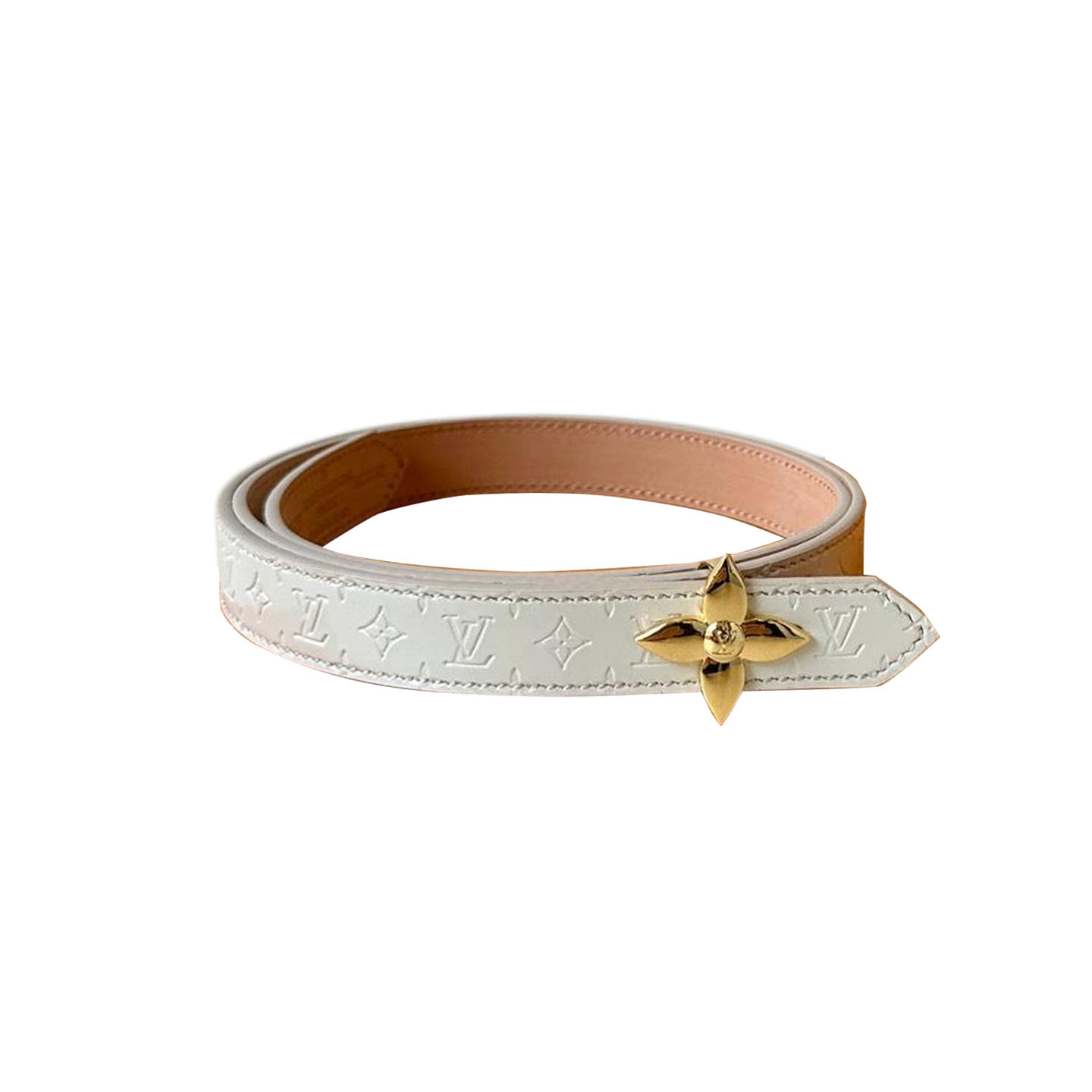 Louis Vuitton Women's Flowergram Reversible Belt In Black/White/Blue Monogram Reverse Canvas With Gold/Silver Hardware 20mm - 图片 6