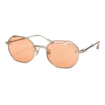 Valentino glasses coral/brown/black/tawny/black gold color Size 52口23-142